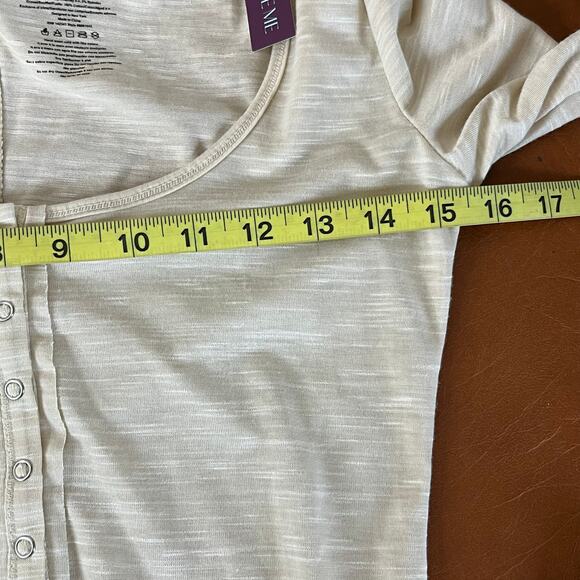 Victoria’s Secret Adore Me Havyn Bodysuit Oatmeal Cream Size Small Scoop Neck - Picture 12 of 13